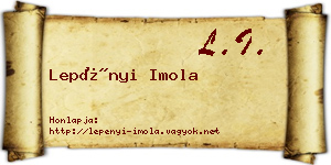 Lepényi Imola névjegykártya